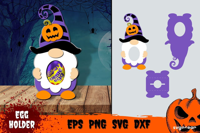 Halloween Gnome Egg Holder Template | Svg Bundle | Cut Files SVG SvgOcean 