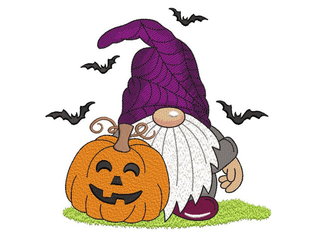 Halloween Gnome Embroidery Design, 3 sizes, Instant Download Embroidery/Applique DESIGNS Nino Nadaraia 