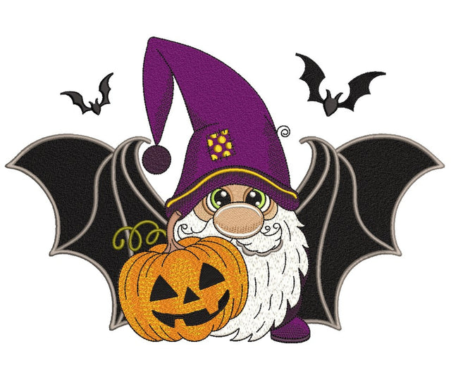 Halloween Gnome Embroidery Design, 3 sizes, Instant Download Embroidery/Applique DESIGNS Nino Nadaraia 