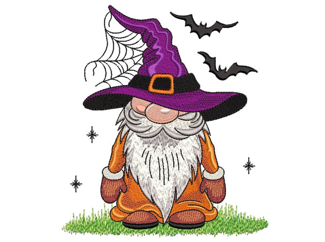 Halloween Gnome Embroidery Design, 3 sizes, Instant Download Embroidery/Applique DESIGNS Nino Nadaraia 