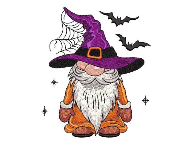 Halloween Gnome Embroidery Design, 3 sizes, Instant Download Embroidery/Applique DESIGNS Nino Nadaraia 