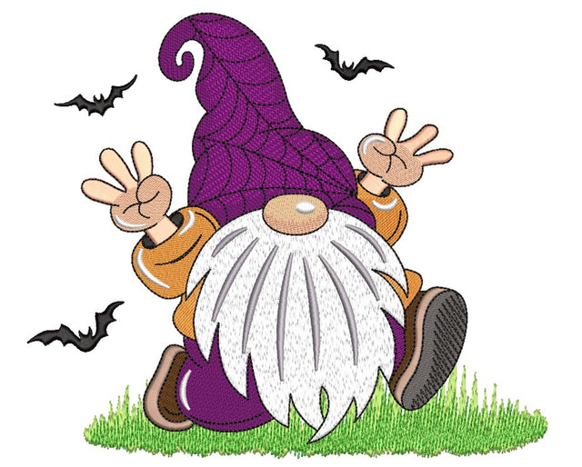 Halloween Gnome Embroidery Design, 4 sizes, Instant Download Embroidery/Applique DESIGNS Nino Nadaraia 