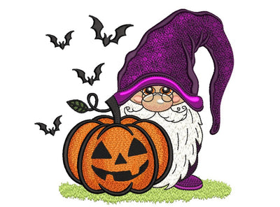 Halloween Gnome Embroidery Design, Autumn Embroidery Design, 5 sizes, Instant Download Embroidery/Applique DESIGNS Nino Nadaraia 