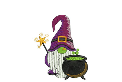 Halloween Gnome Embroidery Design, Cute Wizard Gnome Machine Embroidery File Embroidery/Applique DESIGNS NextEmbroidery 