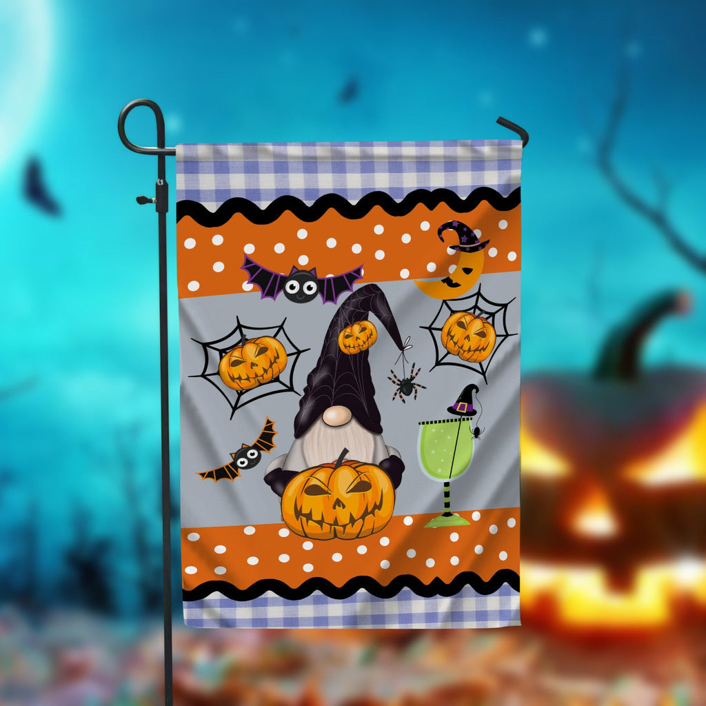 Halloween Gnome Garden Flag - 12x18 Garden Flag Sublimation Design ...