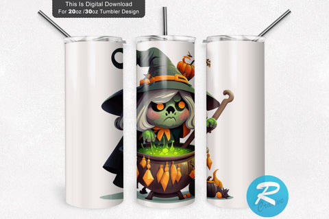 Halloween Gnome Halloween Pot 20 oz / 30 oz Tumbler PNG Sublimation Regulrcrative 