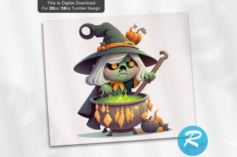 Halloween Gnome Halloween Pot 20 oz / 30 oz Tumbler PNG Sublimation Regulrcrative 