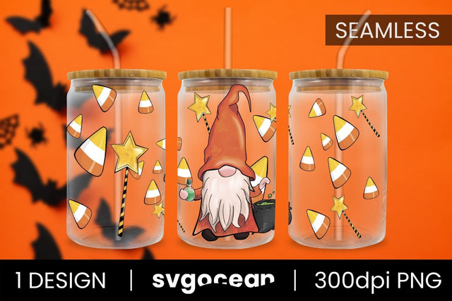 Halloween Gnome Libbey Wrap Sublimation SvgOcean 