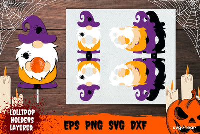 Halloween Gnome Lollipop Holder | Candy Holders | Svg Bundle | Cut File SVG SvgOcean 