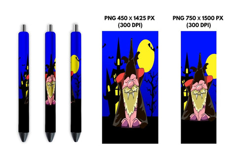 Halloween Gnome Pen Sublimation Sublimation SvgOcean 