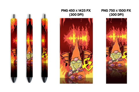 Halloween Gnome Pen Sublimation Sublimation SvgOcean 