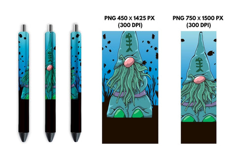 Halloween Gnome Pen Sublimation Sublimation SvgOcean 