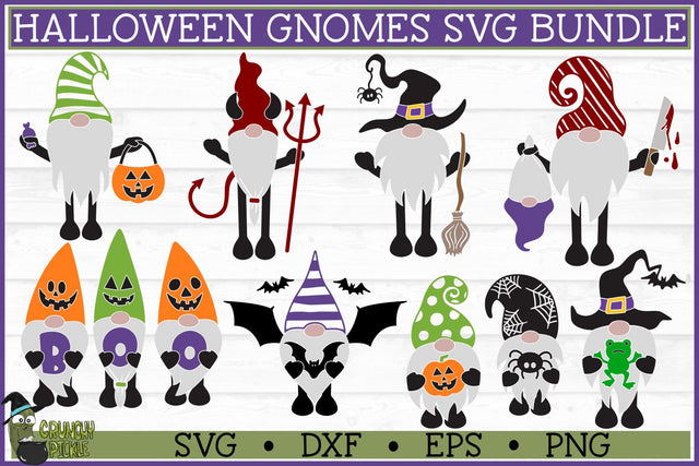 Halloween Gnome SVG Bundle SVG Crunchy Pickle 
