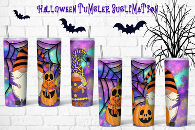 Halloween gnome tumbler sublimation | Halloween gnome PNG Sublimation Svetana Studio 