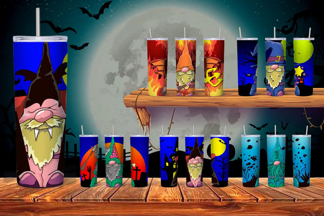 Halloween Gnome Tumbler Sublimation Sublimation SvgOcean 