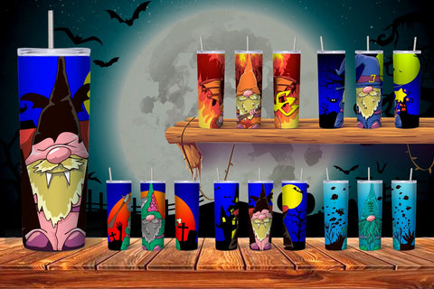 Halloween Gnome Tumbler Sublimation Sublimation SvgOcean 