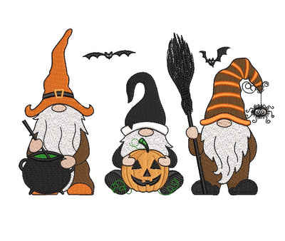 Halloween gnomes machine embroidery design, Halloween machine embroidery design, 4 sizes. Embroidery/Applique DESIGNS ArtEMByNatalia 