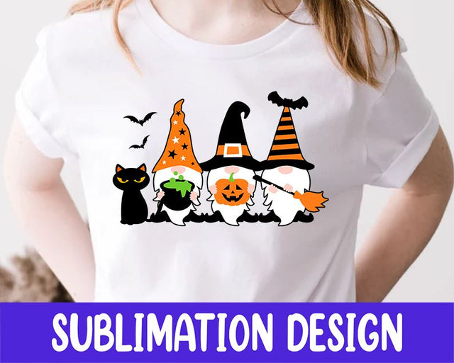 Halloween Gnomes PNG, Gnomes Sublimation Design Download, Gnome Cat Pumpkin Halloween Designs Sublimation iStyleDesign 
