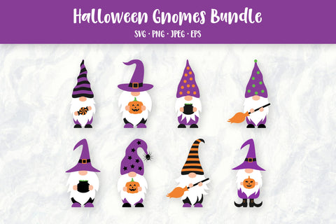 Halloween gnomes SVG bundle. Halloween gnomes clipart set SVG LaBelezoka 