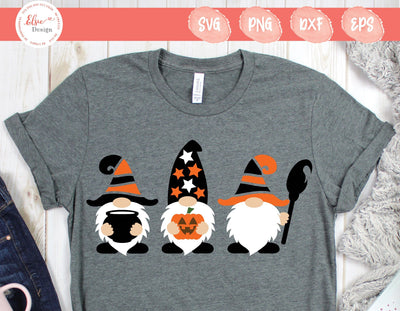 Halloween Gnomes - SVG, PNG, DXF, EPS SVG Elsie Loves Design 