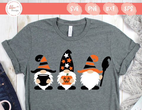 Halloween Gnomes - SVG, PNG, DXF, EPS SVG Elsie Loves Design 