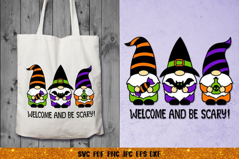 Halloween Gnomes SVG,Be Scary,Gnome with Bat, Poison, Candy SVG goodfox86 
