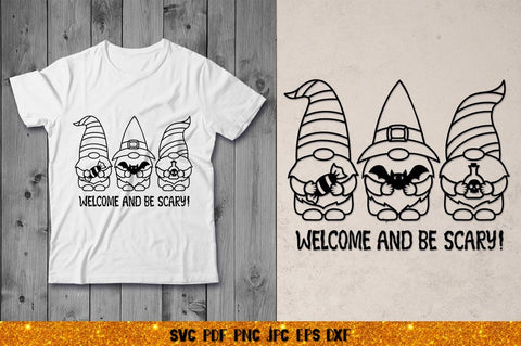 Halloween Gnomes SVG,Be Scary,Gnome with Bat, Poison, Candy SVG goodfox86 