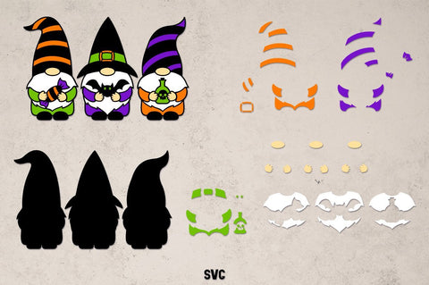 Halloween Gnomes SVG,Be Scary,Gnome with Bat, Poison, Candy SVG goodfox86 