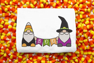Halloween Gnomes with Boo Sign Embroidery Embroidery/Applique DESIGNS Risa Rocks It 