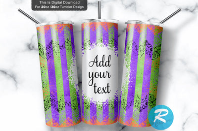 Halloween Green Violet Purple 20 oz / 30 oz Tumbler PNG Sublimation Regulrcrative 