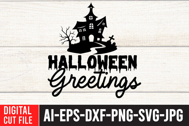 Halloween Greetings SVG Design SVG BlackCatsMedia 