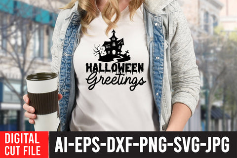 Halloween Greetings SVG Design SVG BlackCatsMedia 