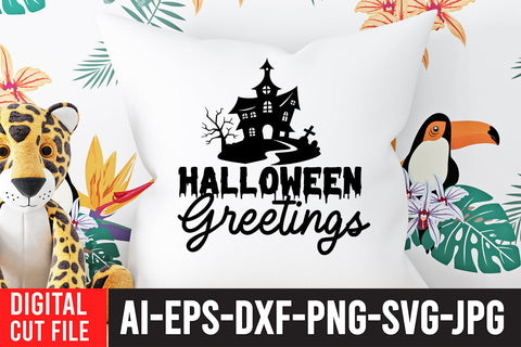 Halloween Greetings SVG Design SVG BlackCatsMedia 