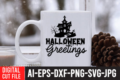 Halloween Greetings SVG Design SVG BlackCatsMedia 