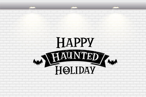 Halloween - Happy Haunted Holiday - SVG, PNG, DXF, EPS SVG Elsie Loves Design 