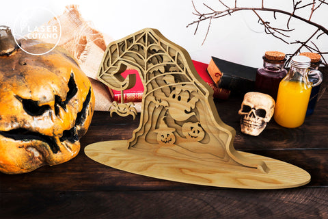 Halloween Hat Laser Cut Template SVG LaserCutano 