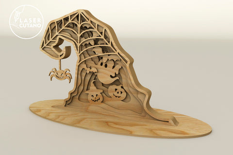 Halloween Hat Laser Cut Template SVG LaserCutano 