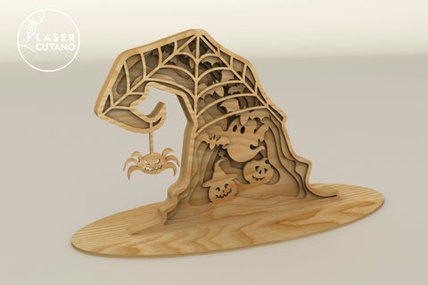 Halloween Hat Laser Cut Template SVG LaserCutano 