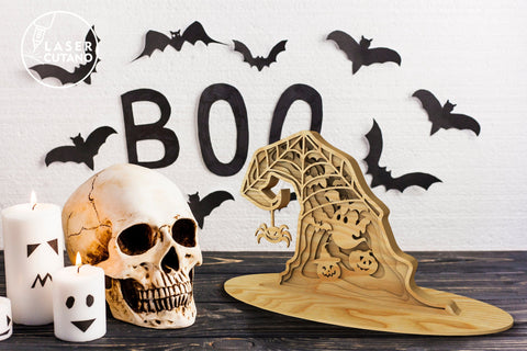 Halloween Hat Laser Cut Template SVG LaserCutano 
