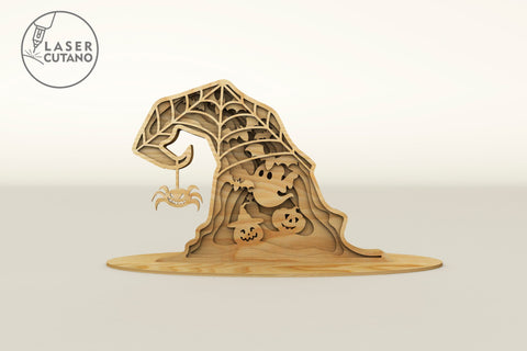 Halloween Hat Laser Cut Template SVG LaserCutano 