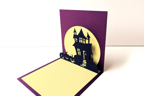 Halloween Haunted House Pop Up Card SVG 3D Paper Risa Rocks It 