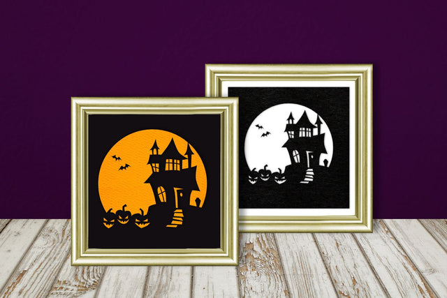 Halloween Haunted House Silhouette SVG Risa Rocks It 