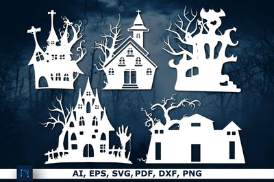 Halloween Haunted House SVG Bundle SVG MD JOYNAL ABDIN 