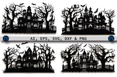 Halloween Haunted House SVG bundle SVG MD JOYNAL ABDIN 