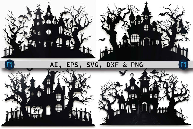 Halloween Haunted House SVG bundle SVG MD JOYNAL ABDIN 
