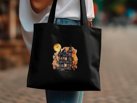 Halloween Haunted House T-shirt PNG Sublimation Luvleigh Digitals 
