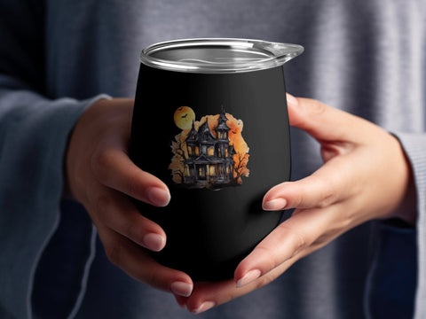 Halloween Haunted House T-shirt PNG Sublimation Luvleigh Digitals 