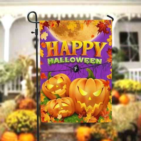 Halloween Haunts House Garden Flag - 12x18 Garden Flag Sublimation Design Download PNG File Instant Download Sublimation CaldwellArt 