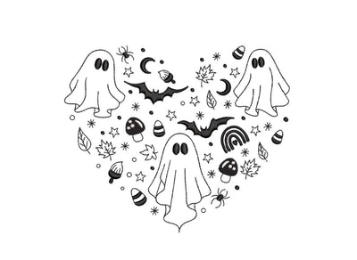 Halloween Heart Embroidery Design, 4 sizes, Instant Download Embroidery/Applique DESIGNS Nino Nadaraia 