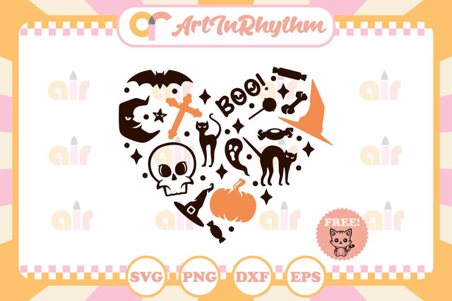 Halloween Heart svg SVG Artinrhythm shop 